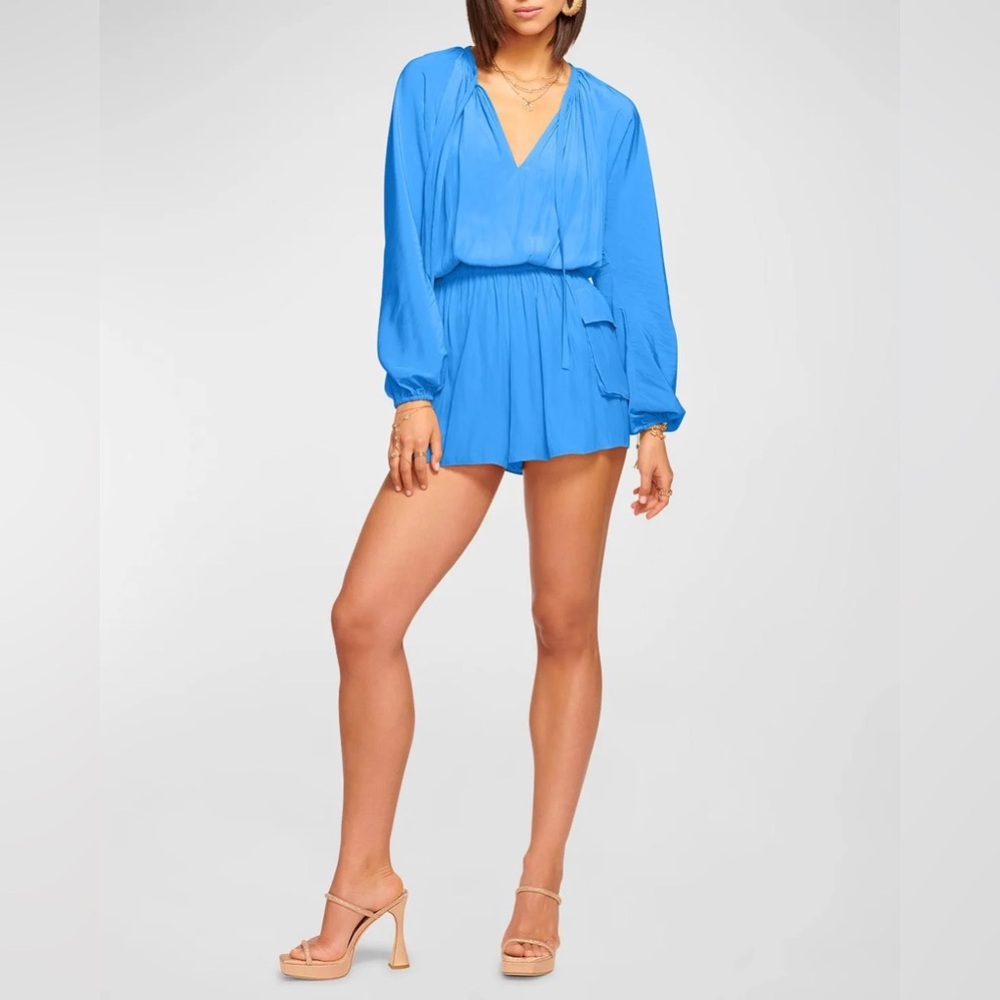 Ramy Brook DJ Romper in Lake